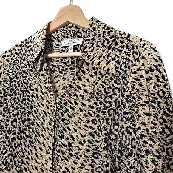 & Other Stories | Animal Print Button Up Lightweight Shirt Cheetah Leopard - Picture 3 of 6